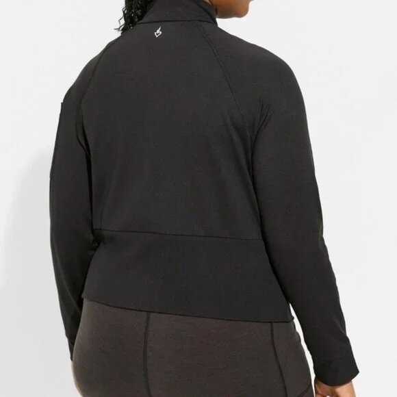 Torrid Womens Super Soft Black Performance Jersey Knit Funnel Neck Zip Jacket 1X - Picture 2 of 8